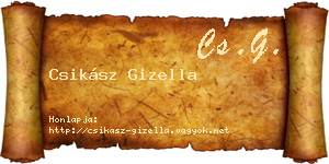 Csikász Gizella névjegykártya