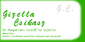 gizella csikasz business card